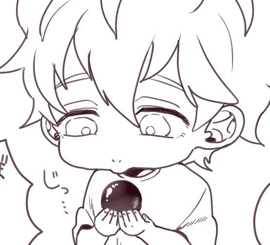 この口の形描くの好きすぎて、くどいほど描いちゃう。 