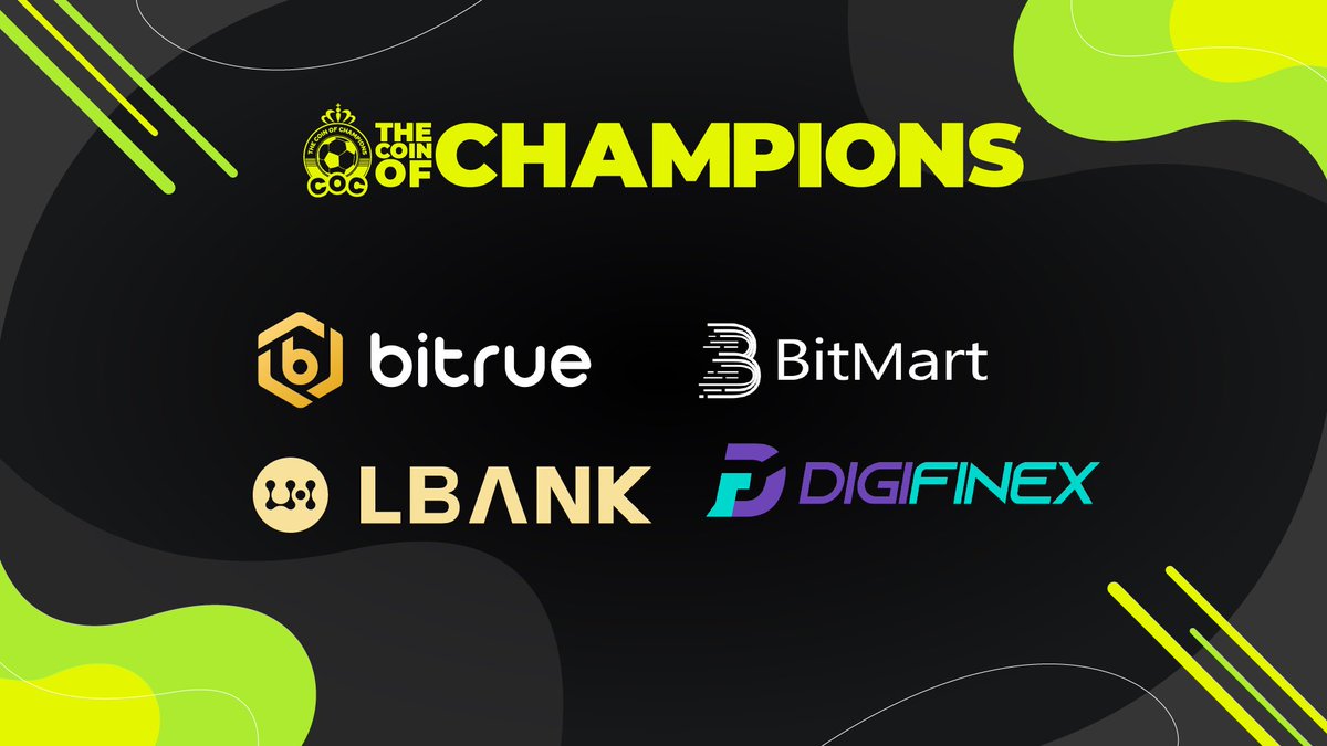 CoinofChampions's tweet photo. Below are the official dates (we will write in case of changes) and the relevant CEX where you can exchange your COC:

7 September • LBANK
14 September • BITMART
21 September • BITRUE
28 September • DIGIFINEX

Follow us on our social channels for precise information. https://t.co/UU14aDuWJ2