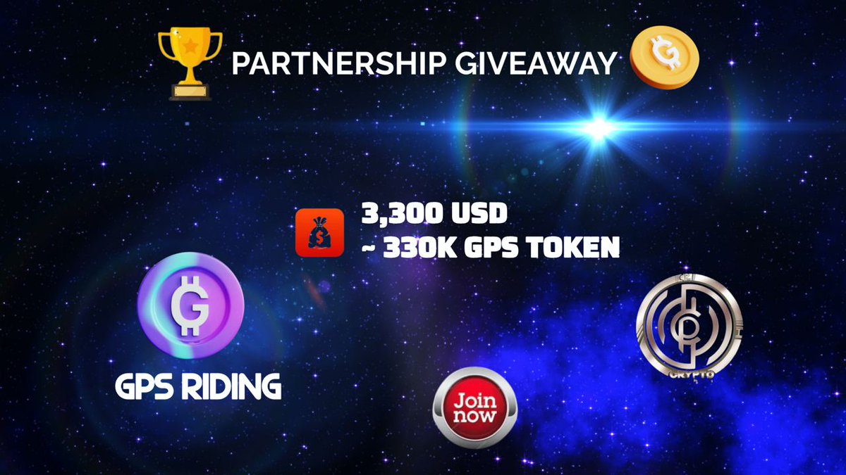 Crypto Promoter™ (@cryptopromots) on Twitter photo 📣Massive #Giveaway 🔥
😱 Reward Pool-
🎁 300K GPS Token ( Worth 3300$ )
To Enter:
✅Follow <a href="/CryptoPromots/">Crypto Promoter™</a> & @GPS_Riding
✅RT & Tag 3 Friends
✅ Finish Tasks - giv.gg/cryptopromotsg…
#Airdrop #Airdrops #NFT #NFTs 📣Massive #Giveaway 🔥
😱 Reward Pool-
🎁 300K GPS Token ( Worth 3300$ )
To Enter:
✅Follow <a href="/CryptoPromots/">Crypto Promoter™</a> & @GPS_Riding
✅RT & Tag 3 Friends
✅ Finish Tasks - giv.gg/cryptopromotsg…
#Airdrop #Airdrops #NFT #NFTs