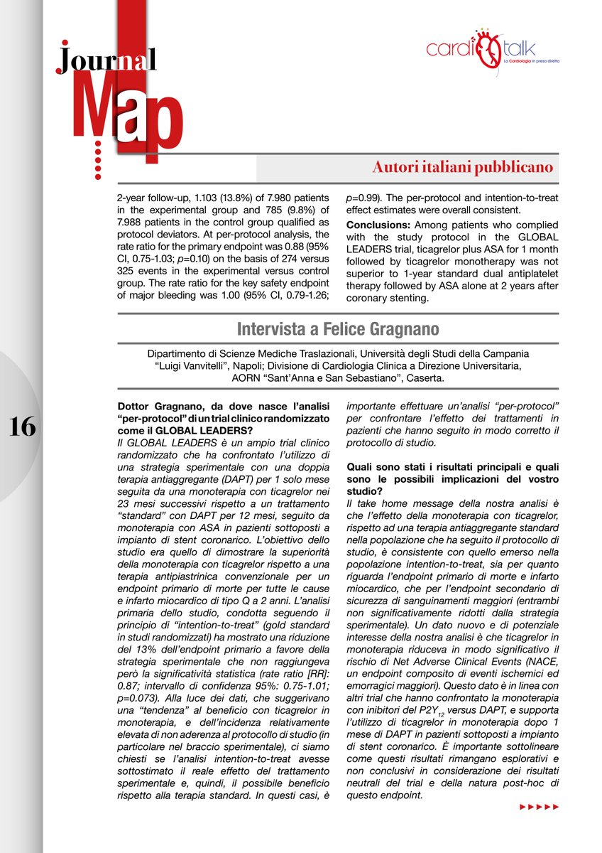 FeliceGragnano's tweet photo. L'intervista per il #JournalMap di @CardioTalk 🎤 sulla nostra per-protocol analysis del trial #GLOBAL_LEADERS pubblicata su @JAHA_AHA 📰@italian_cot @Cardioinfo_it 
Online: https://t.co/qa6W5Rk78K 💻 https://t.co/iF5GbIFYde