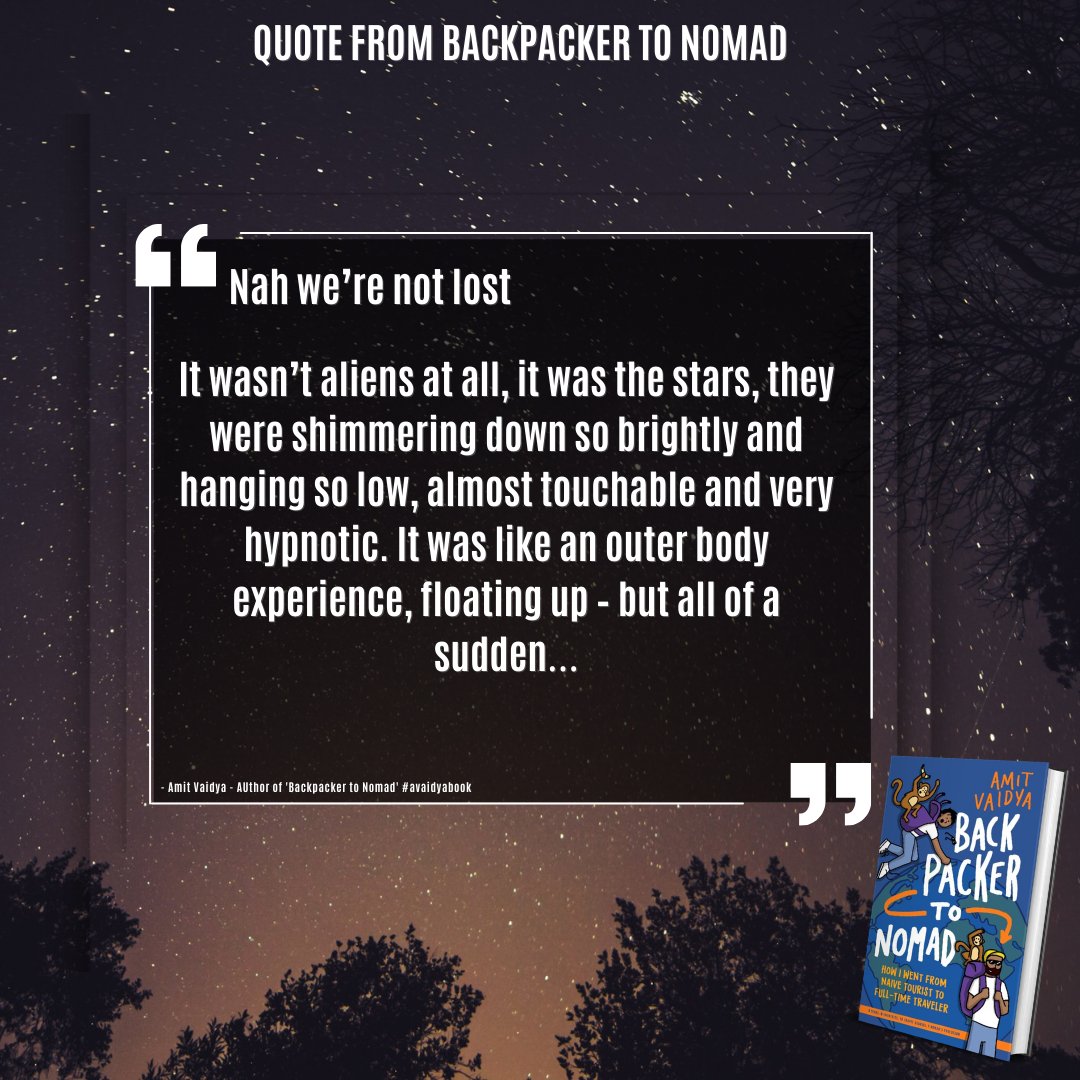 av9901's tweet image. #quoteoftheday from 'Backpacker to Nomad' 

Good morning #writingcommumity &amp;amp; #readingcommunity 

Do you ever have those moments when something feels so surreal? 

I did while campervanning in New Zealand

#BookTwitter #bookquote