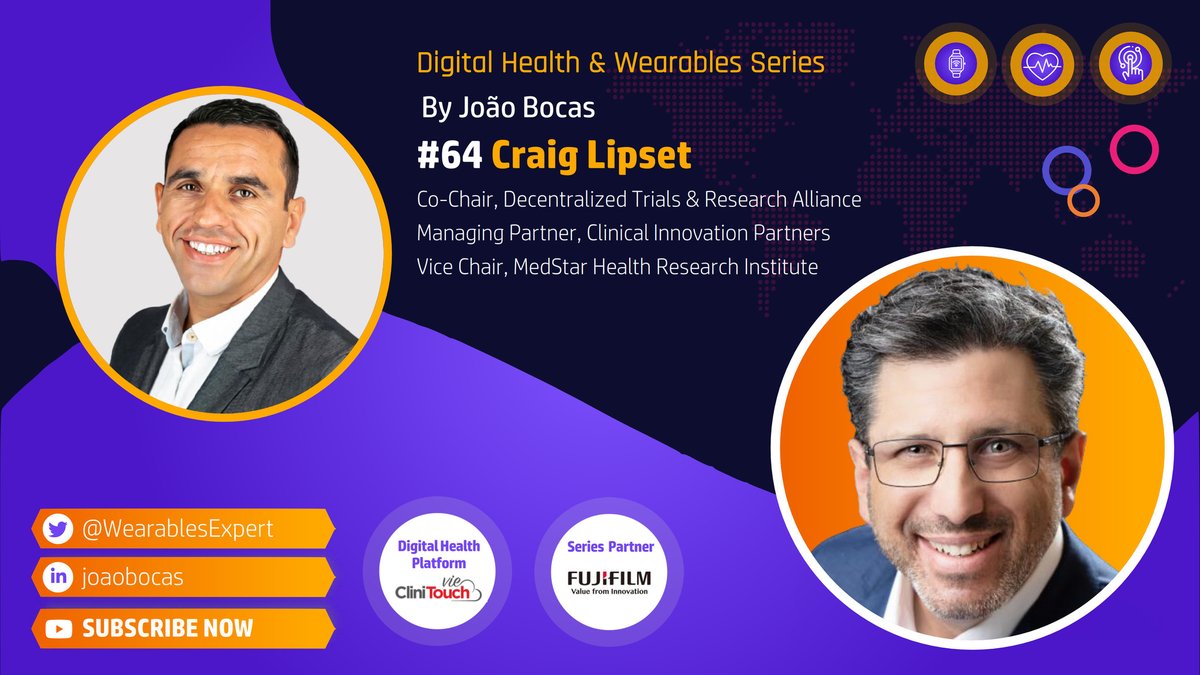 DigitalSalutem's tweet photo. #64 #DigitalHealth &amp; #Wearables Series by @joao_b 

@CraigLipset 🎤Decentralized Clinical Trials 🎥 https://t.co/FHCjohVPQI

#CliniTouchVie https://t.co/Oh7BsbfQS0

#HealthIT #ehealth #telehealth #clinicaltrials #mhealth #medtech #medicaldevices #virtualtrial #HIT https://t.co/1ghjF7KTxf
