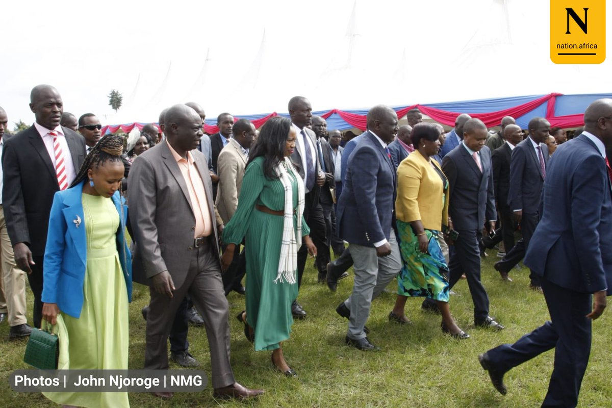 NationAfrica's tweet photo. President-elect Willam Ruto, Deputy President-elect Rigathi Gachagua arrive in Njoro, Nakuru County accompanied by Governor Susan Kihika, and a host of other Kenya Kwanza leaders.

Photos| John Njoroge| NMG https://t.co/K3oIlGMXgl