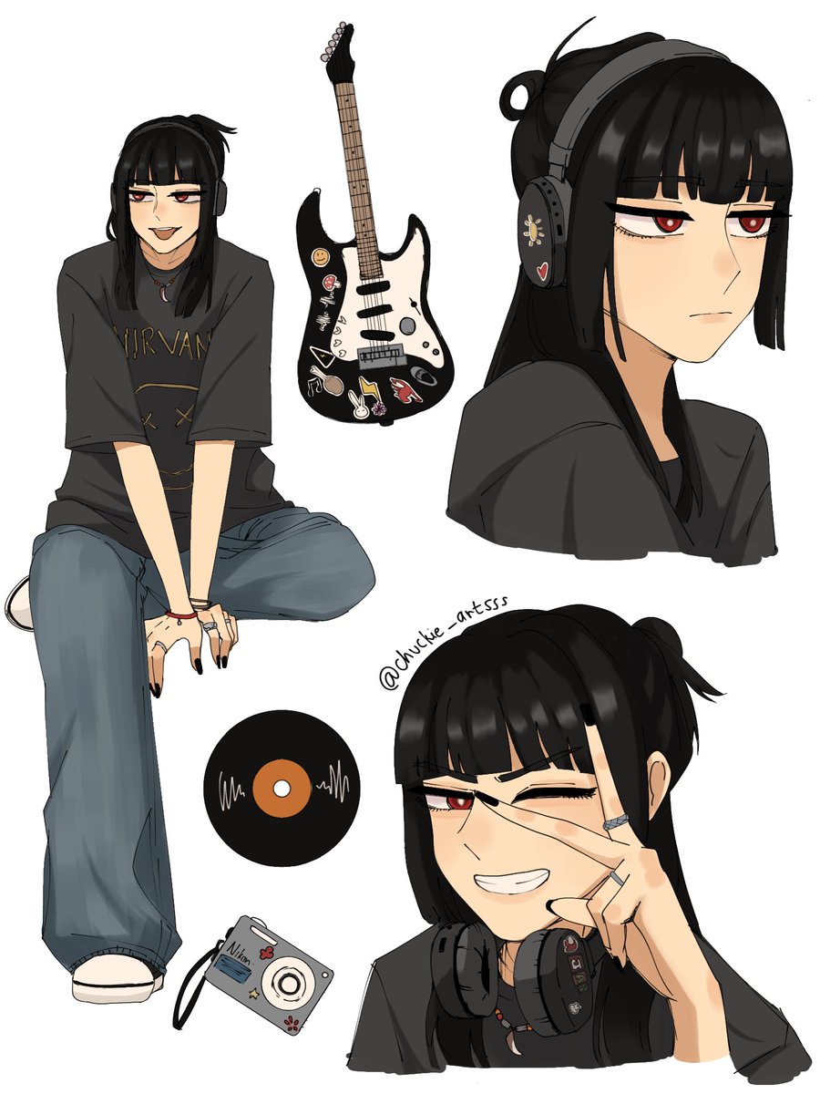 Chuckiecute's tweet photo. 🖤

#illustrationart #digitalart #Stickers #guitarart #artwork https://t.co/miaYeCGv8A