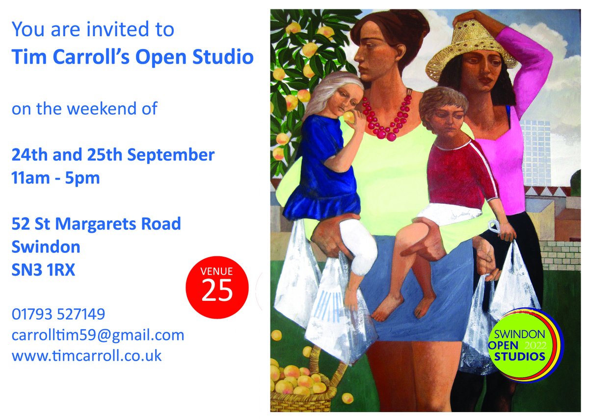kasmaty's tweet photo. #SwindonOpenStudios 2022 @swindonopen #TimCarroll #paintings #ceramics #prints #books #100ViewsofSwindon https://t.co/suLsNVjd10