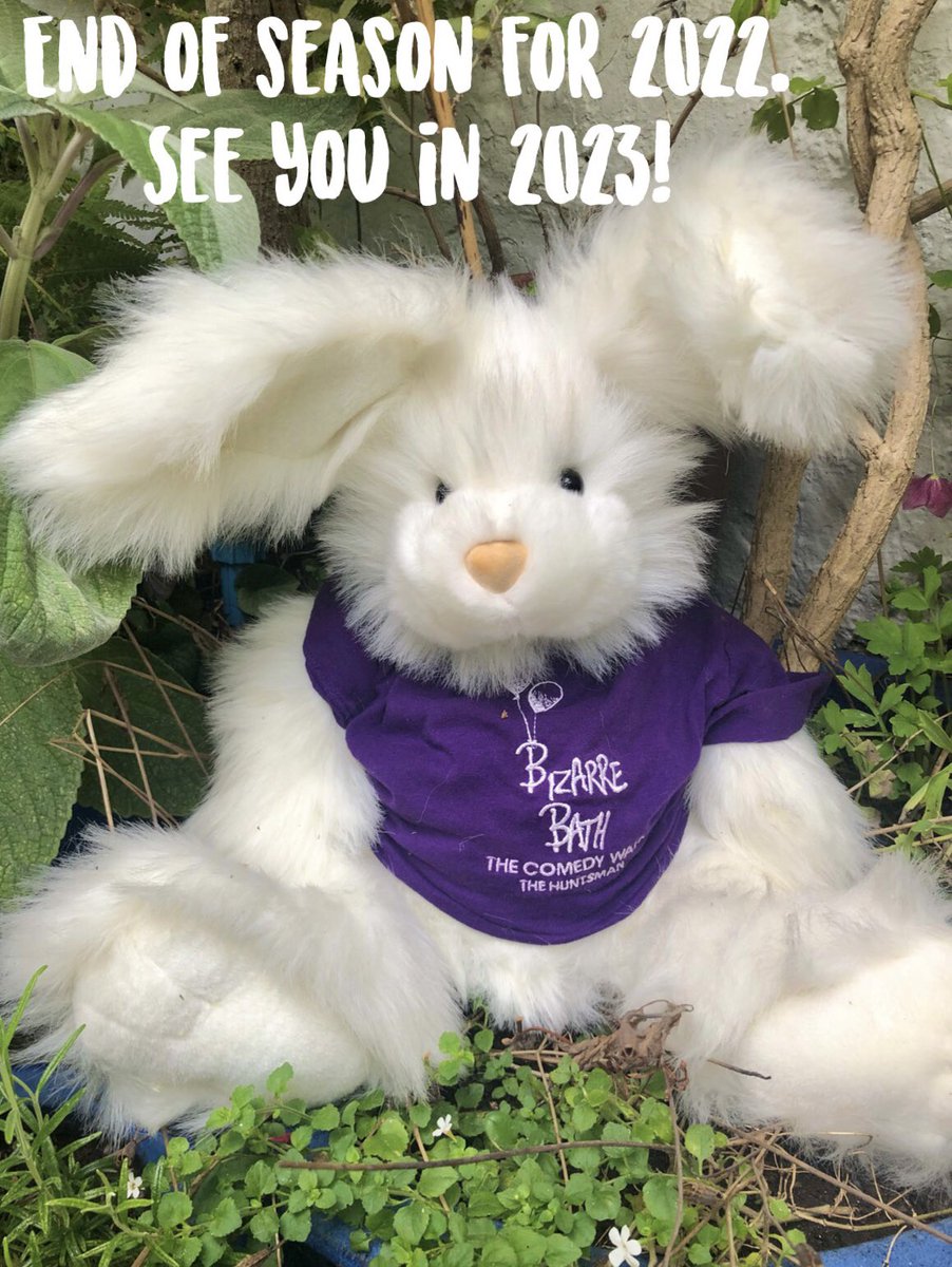 BizarreBath's tweet photo. Stu the rabbit wants everyone to know that this years  #bizarrebathcomedywalk season has now finished. He would like to thank everyone that came along over the last few months to see him and will see you all again next year 💜🐰 #thingstodoinbath #visitbath #comedywalk https://t.co/hb0bQWReu9
