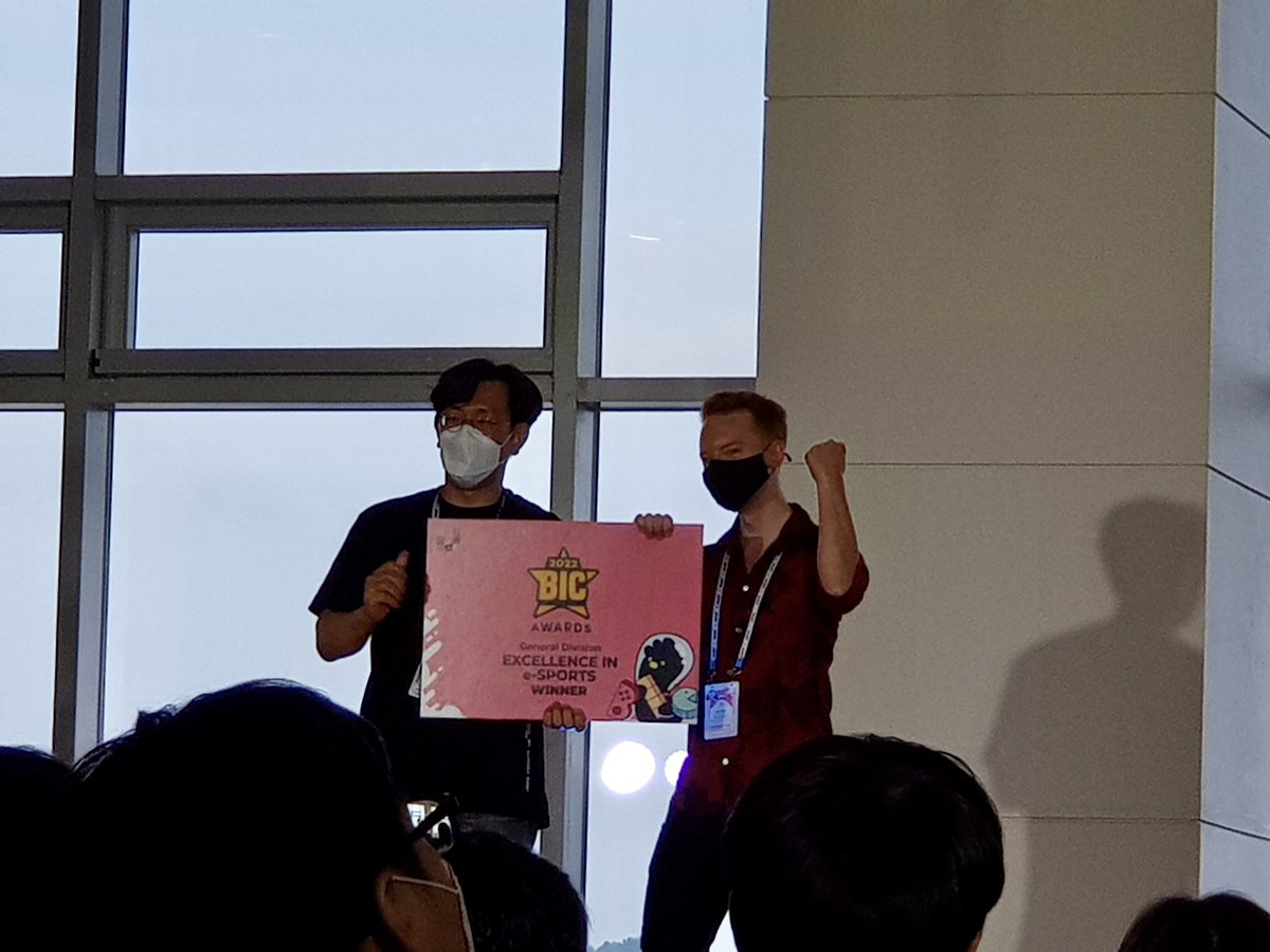 🏆 Wrestledunk won the excellence in e-sports award at <a href="/BIC_Festival/">BIC Festival</a> 2022 tonight! 🏆

We were also a finalist for best casual game 🎉