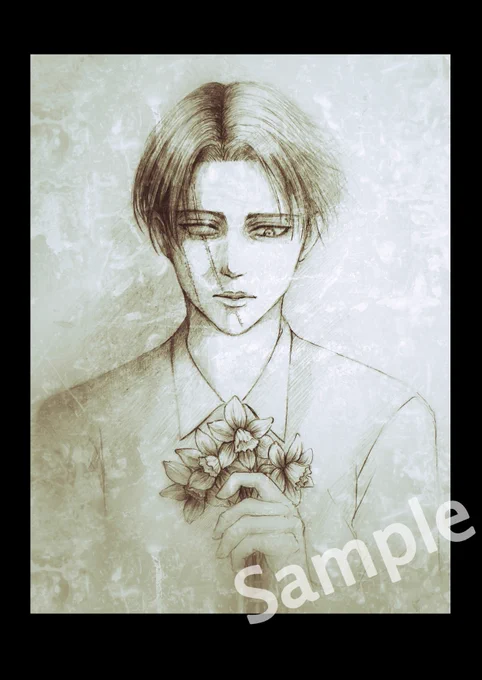 【サンプル追加1】イラストはほぼ原作軸、フルカラーといっても半分くらい鉛筆画という…(一応色はついてるんですよ!!)全体のイラストがなんとなく繋がってる感じになっています! 