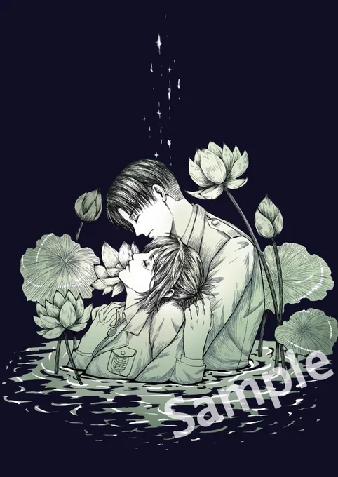 【サンプル追加1】イラストはほぼ原作軸、フルカラーといっても半分くらい鉛筆画という…(一応色はついてるんですよ!!)全体のイラストがなんとなく繋がってる感じになっています! 