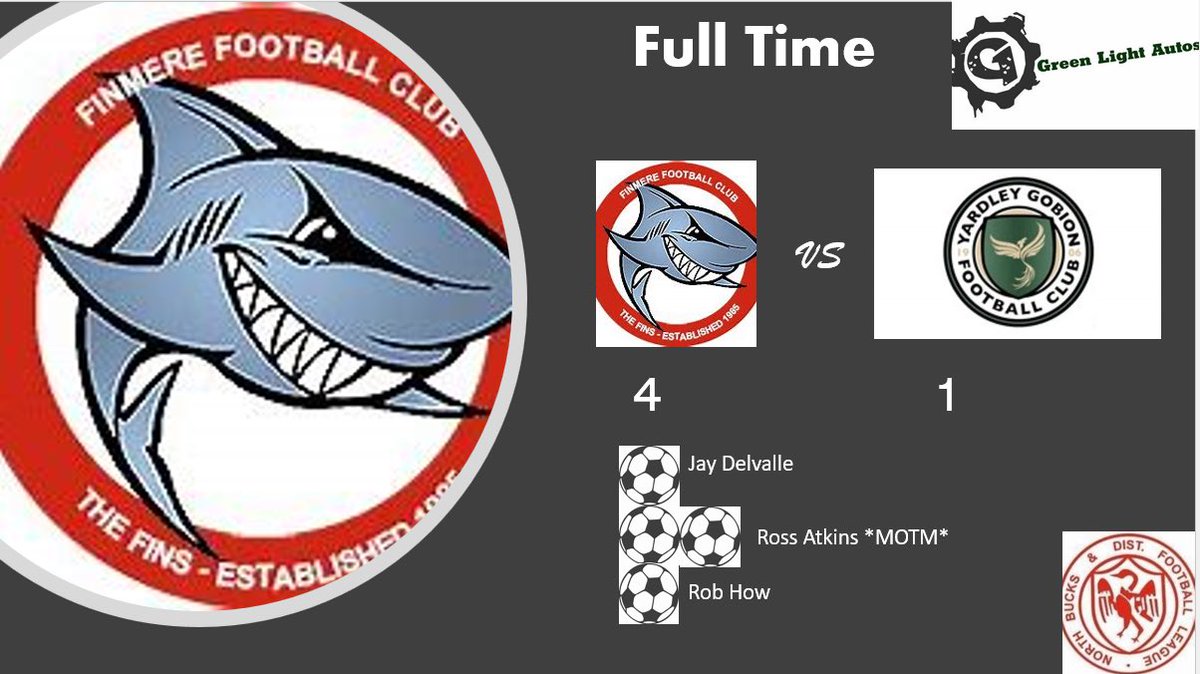 Another win in the bag 🦈 A hard fought victory, sees Finmere joint top of the table with 2 wins from 2. MOTM: Ross Atkins.
#mightyfins