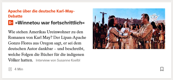 NeueARD_Forum's tweet photo. "#Winnetou war fortschrittlich", so der #LipanApache Gonzo Flores aus #Oregon #USA. Er ist dem deutschen Autor #KarlMay dankbar.
#Indianer #Häuptling #CancelCulture #Kultur #Medien https://t.co/nsI0c6hI6B