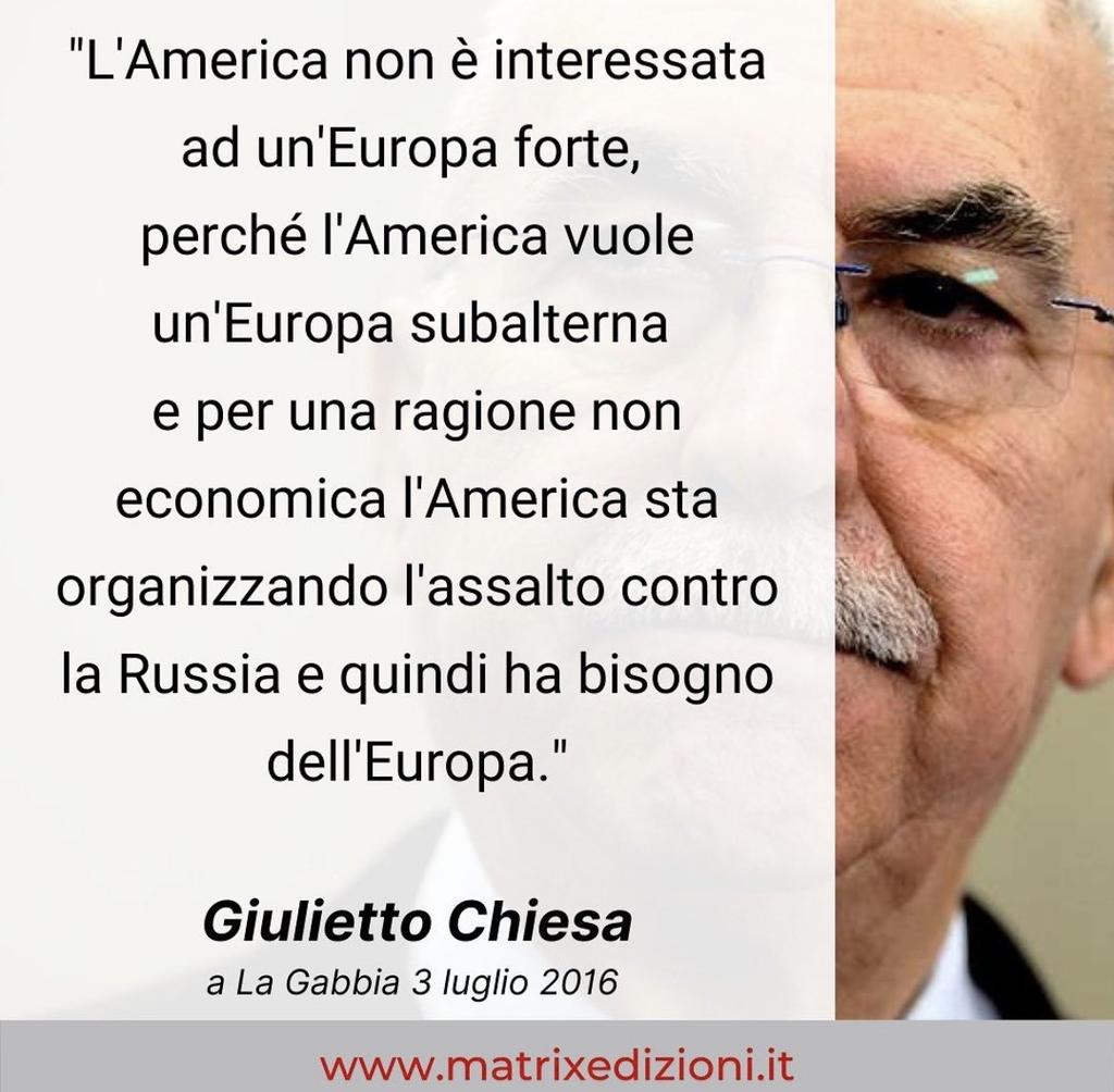 Per non dimenticare la lungimiranza di Giulietto Chiesa.