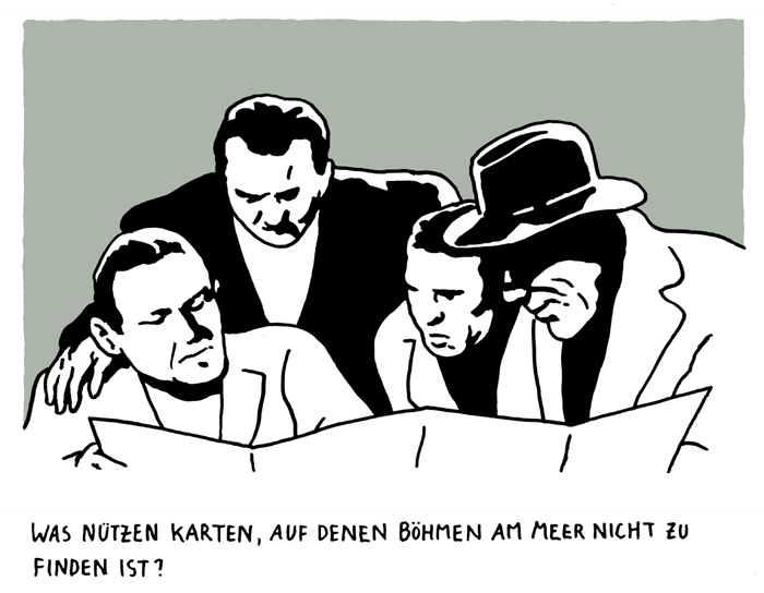 FrankNikol1's tweet photo. Was nützen Karten, auf denen Böhmen am Meer nicht zu finden ist?
(What use are maps on which Bohemia by the Sea is not to be found?)
.
.
.
#drawing #contemporaryart #contemporarydrawing #franknikol #kunst #art #comic #singlepanelcomic #cartoon #penandink #onepicturestories #nikol https://t.co/cy9lpQNGmQ