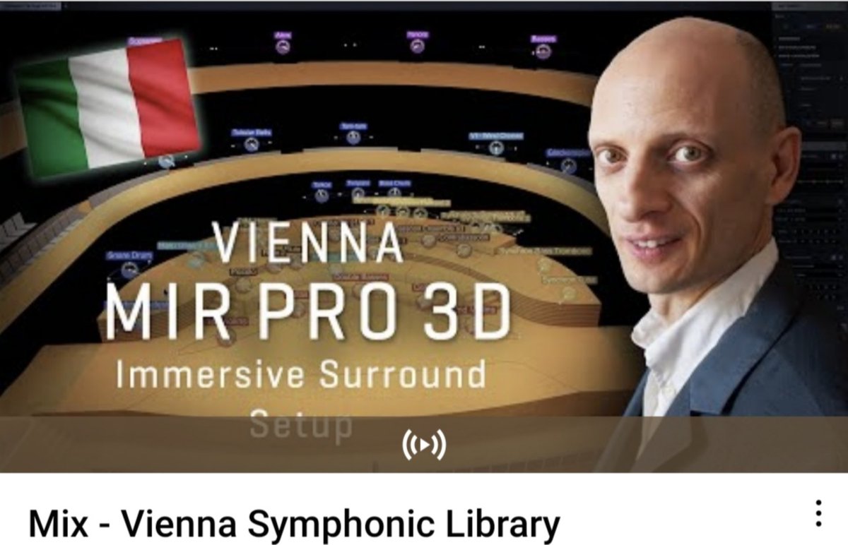 TutorialVideoIT's tweet photo. Vienna MIR PRO 3D - Nuendo Dolby Atmos 7.1.4
Configurazione e MIX (ITA - Sub EN)
https://t.co/AJ9LDyPW2e https://t.co/vIuFonhiRB