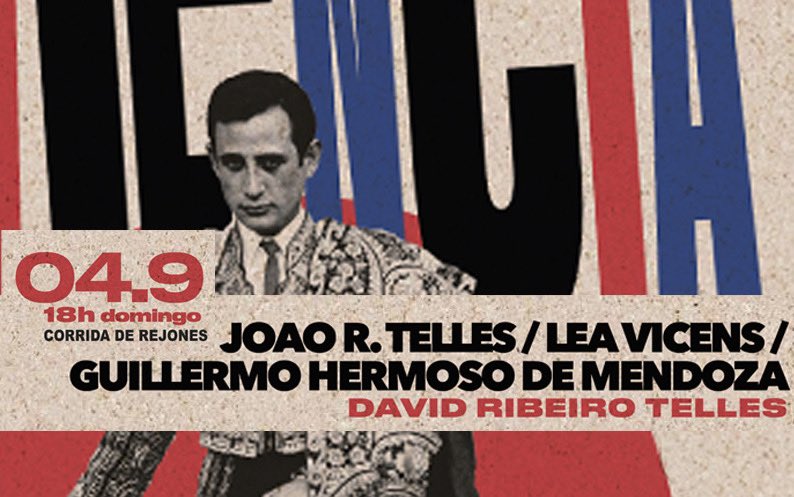 👋 𝗘𝗟 𝗖𝗔𝗥𝗧𝗘𝗟 𝗗𝗘 𝗛𝗢𝗬

⏰ 18:00h. 🐂 D. Ribeiro Telles
🔸 Joao R. Telles
🔸 Lea Vicens
🔸 Guillermo Hermoso de Mendoza

🎟 Compra ya tu entrada
☎️ 679 541 645 
📲🖥 plazadepalencia.es