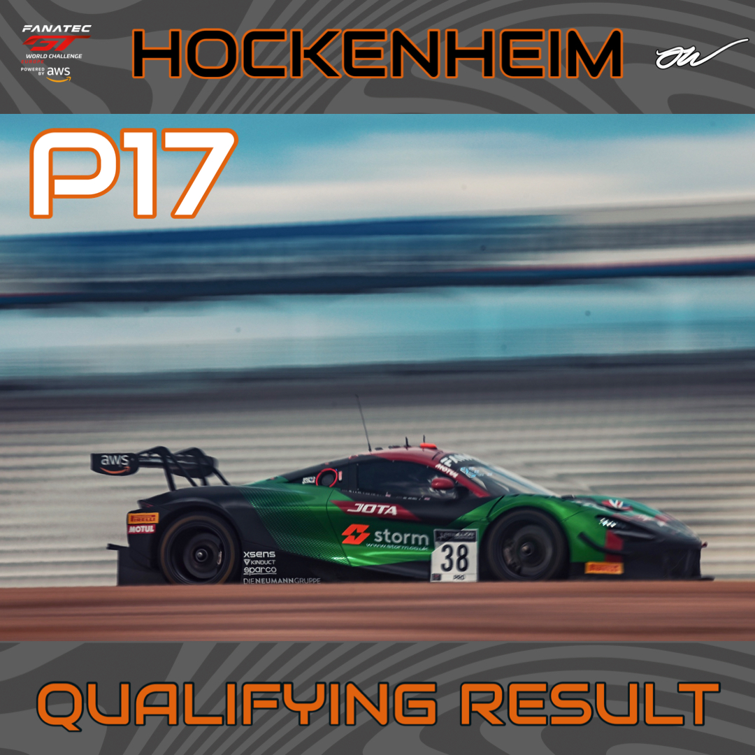 That's qualifying complete here at Hockenheim ✅ 

We start P17 for the three-hour race at 15:00, let's go team 👊🏼

Watch live: gt-world-challenge-europe.com/watch-live

#GTWorldChEU #McLaren #JOTA