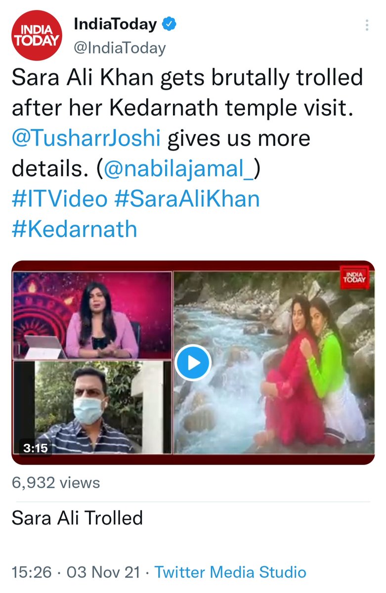 AskAnshul's tweet photo. Every year, Sara Ali Khan gets trolled &amp; abused by radicals for visiting Temples &amp; celebrating Ganesh Chaturthi. https://t.co/NWoZOndtEe