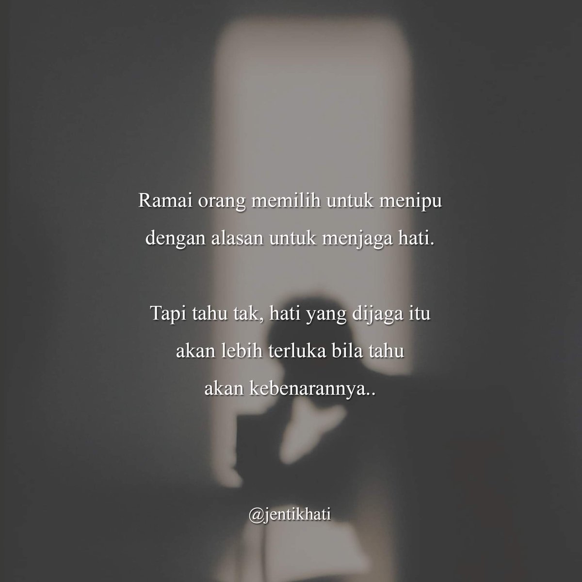 jentikhati's tweet photo. Lebih baik jujur daripada terus menerus untuk menipu demi menjaga hati. 🍂 https://t.co/YFCqHrM8Wg