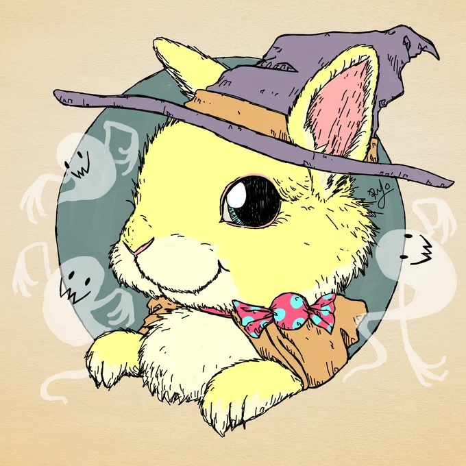 HelloToday's #cryptoluckybunny is...『Crypto lucky bunny』 No.2 HalloweenOwned by #Halloween #ハロウィン #うさぎ #NFT#nftcollector #NFTart#NFTCommunity #NFTartist  #NFTs #NFTcollectibles # 