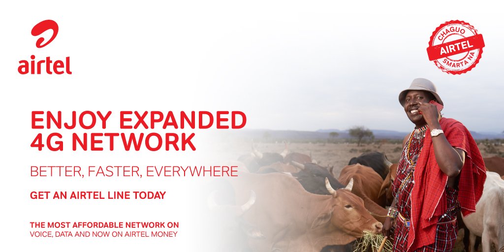 OfficialKibet's tweet photo. #MakeChaguoSmartNaAirtel
Dial *334# and enjoy Airtel Money .You can  Send Money for Free (Airtel to Airtel) .Hey buddies   @KipyegonRC
 @sherrykipz @Ronny_Kenya
 switch  to Airtel Kenya the 4Gnetwork 
@AIRTEL_KE https://t.co/dwYEePQsED