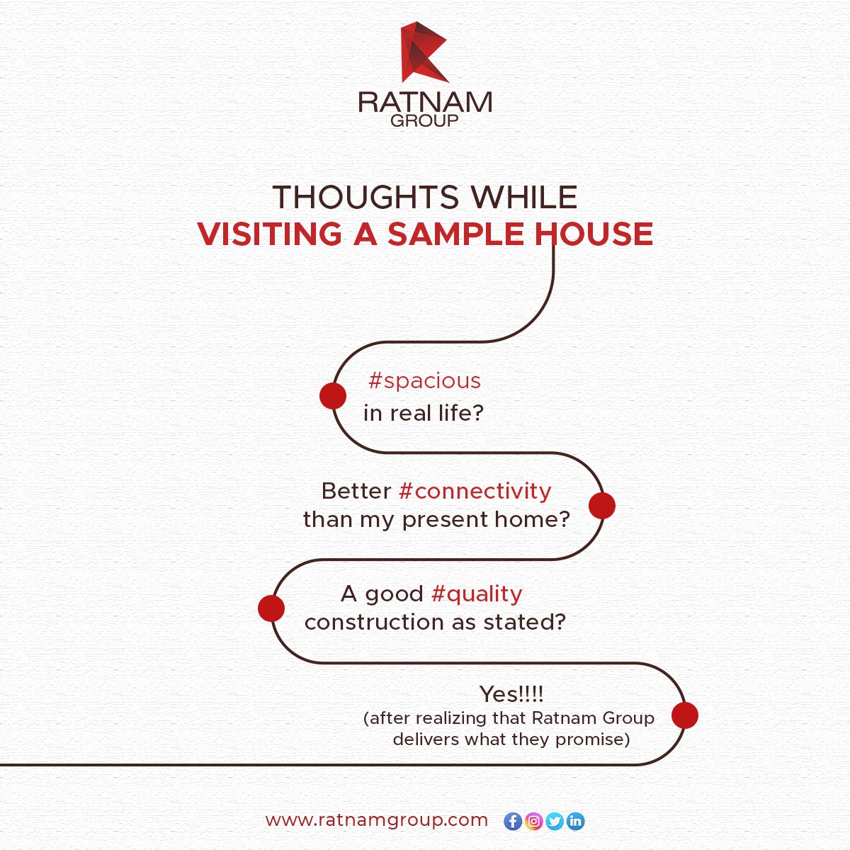 TheRatnamGroup's tweet image. do you agree?
what are your thoughts while you are visiting a sample house?
comment below 

#ratnamgroup #ratnamprojects #samplehouse #visitus #ratnamaura  #ratnamluxuria #ratnamlifestyle #PhoenixResicom #radheratnam #ratnambhavanresidency #ratnamgreenfield #ratnampalmleaf