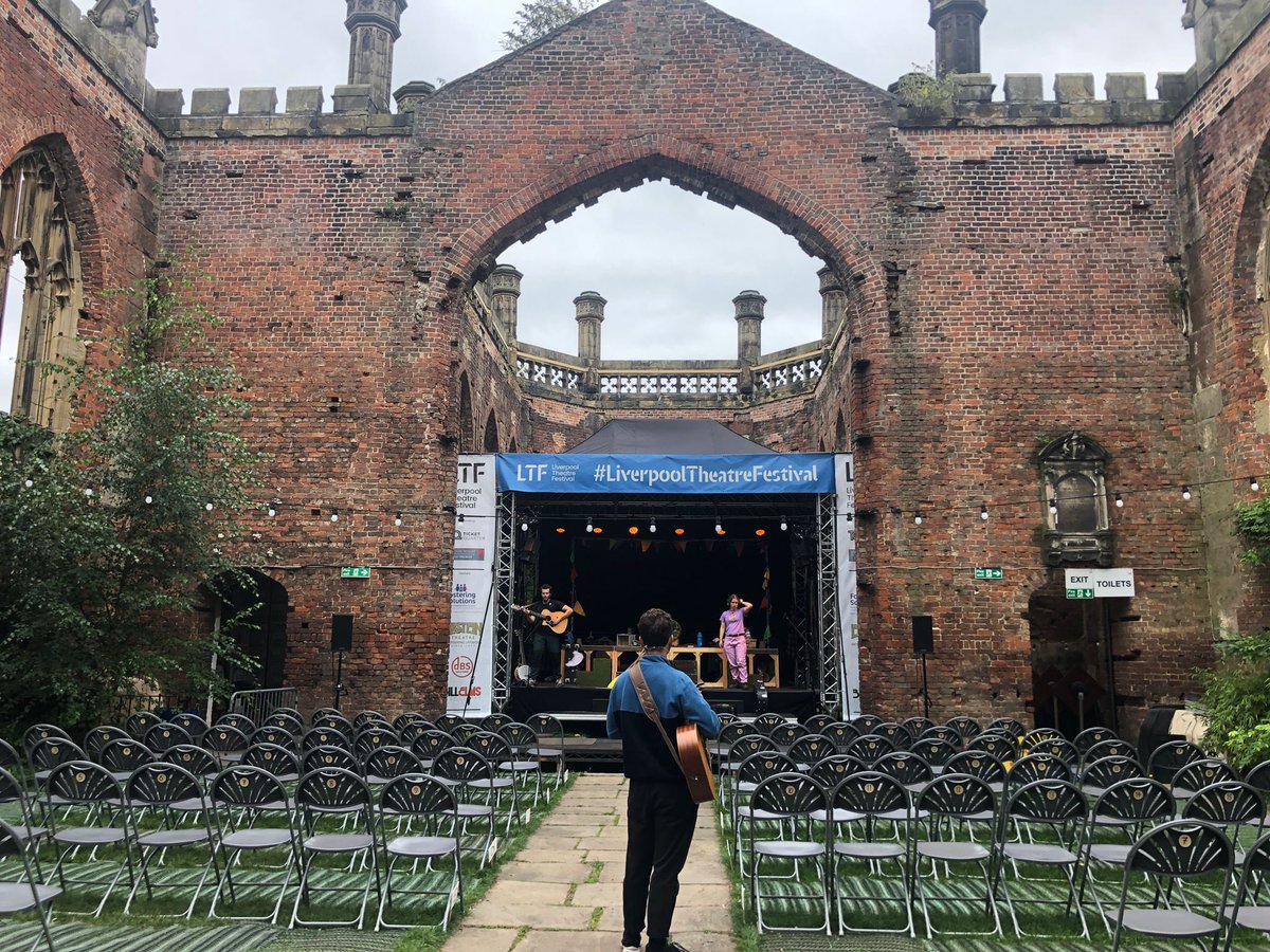 SFreemanActor's tweet image. Sound check at the iconic St Luke’s Church @LpoolTFestival // 12PM show! @Calf2Cow #ToadOnTheRoad