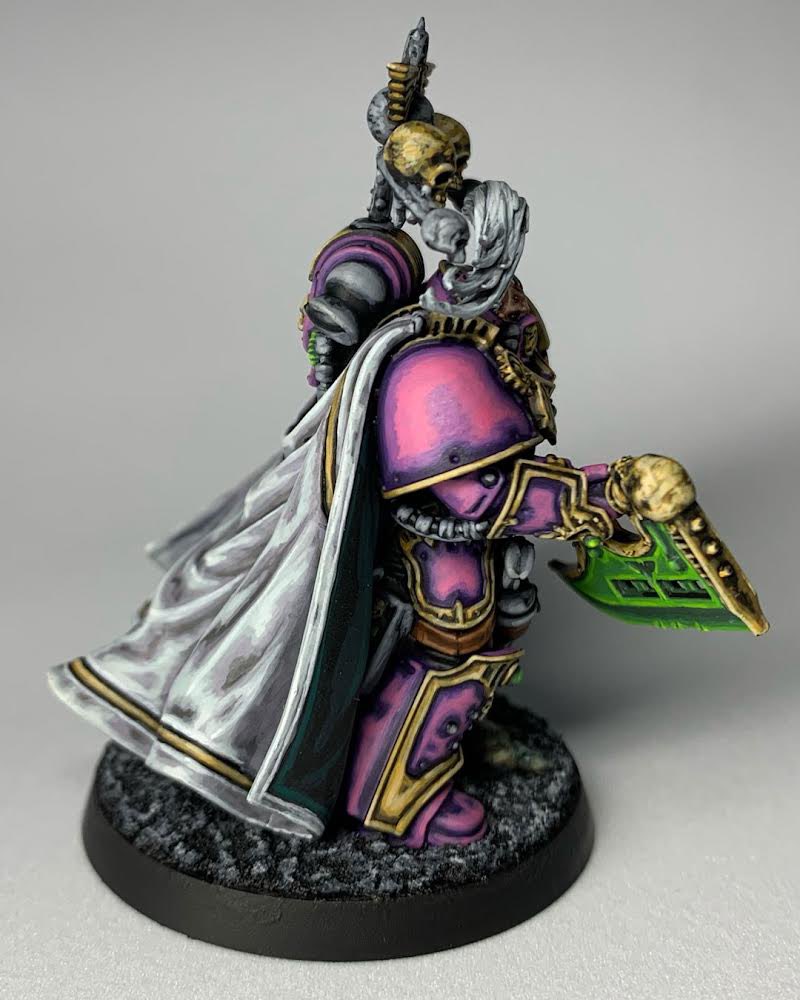 inanimateavata's tweet photo. Emperors Children Praetor :) Loved painting a different legion.
I had to get some green in there though on the power axe lol :) might have gone to pink, corrupted a lot by Slaanesh in the warp. #warhammercommunity #paintingwarhammer #warhammer #emporerschildren #horusheresy https://t.co/DYuAPi466M