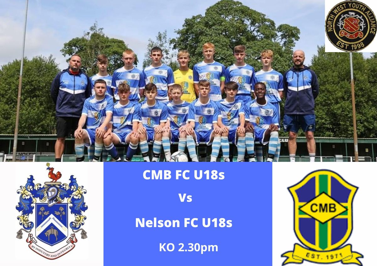 Nelson U18s back in action this afternoon away at CMB FC.  Good luck lads <a href="/penno1977/">Stephen Pennington</a> <a href="/paulhodgson101/">Paul Hodgson</a> <a href="/u14_fc/">coming soon</a>
