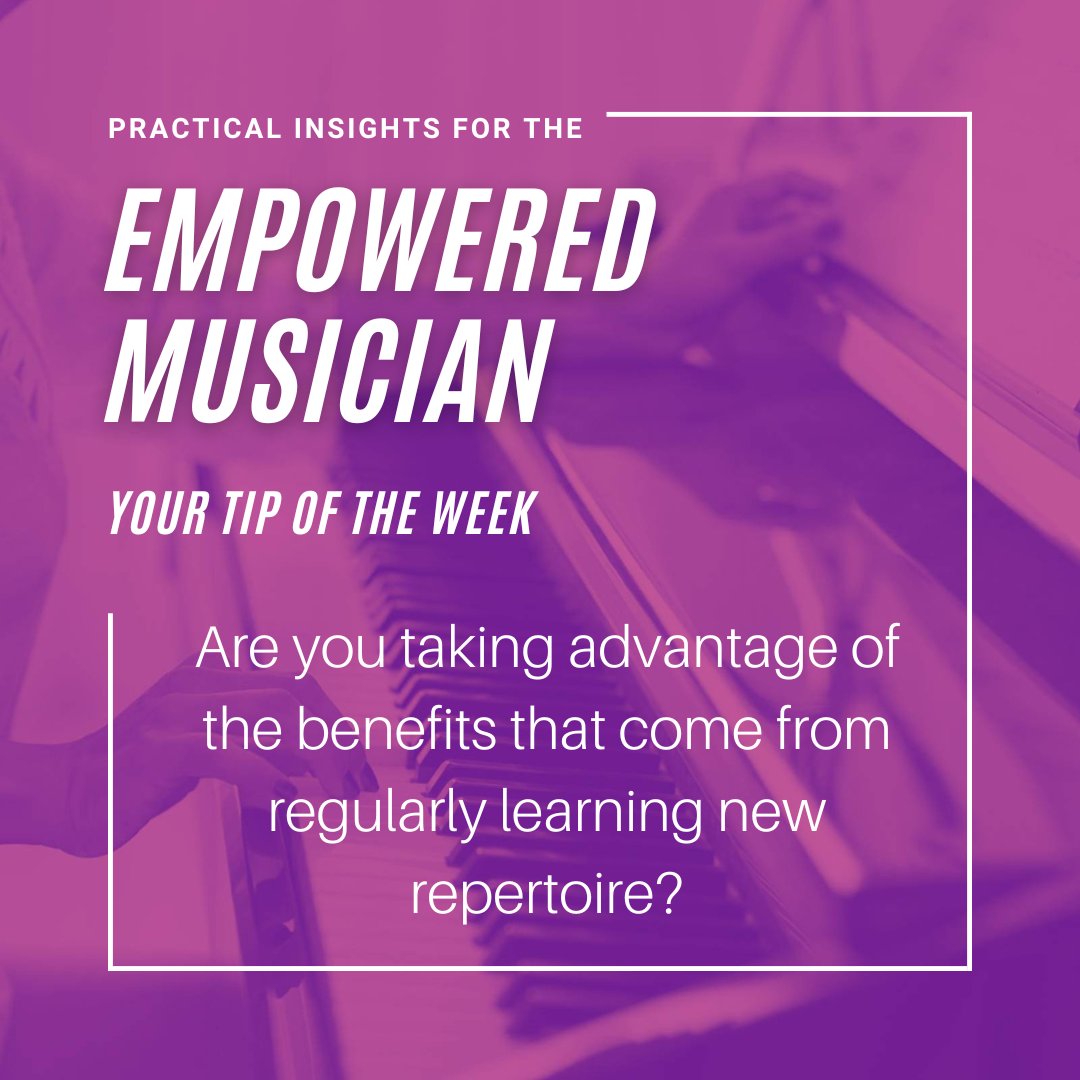 TheEmpoweredMu1's tweet photo. It's tempting to always fall back on old repertoire. Sure, if an old piece is in excellent shape and showcases you marvelously, then by all means keep using it, but remember: there is much value in learning new rep. #classicalmusiciansoftwitter #operasingersoftwitter https://t.co/RULf2VGAXu