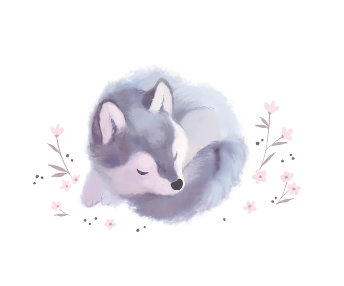Small illustration I did for a private commission Much fluff 
