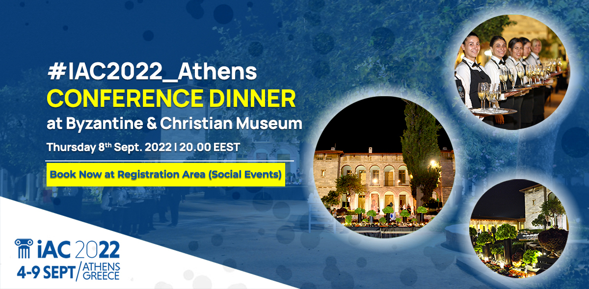 #IAC2022_Athens | Conference dinner 
👉 You still haven't reserved? Book Now at Registration Desk (Social Events)

Join us at the gardens of Byzantine &amp; Christian Museum, on Thursday, September 8th, 2022, at 20:00 p.m.