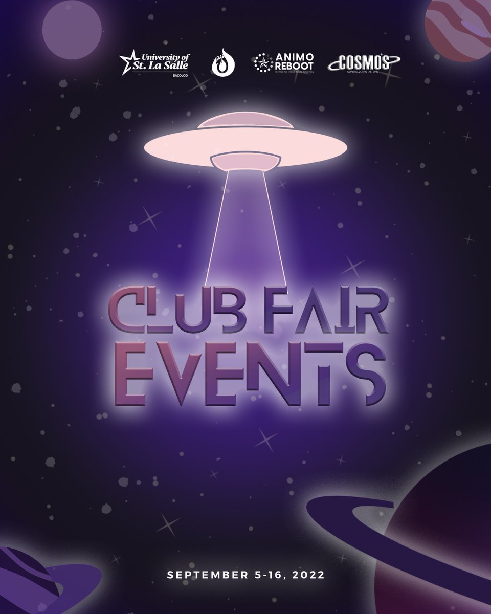 usls_usg's tweet photo. Get ready to constellate Lasallians!  🌌🪐
We present to you the activities for this Academic Year’s Club Fair entitled, “𝐂𝐨𝐬𝐦𝐨𝐬: 𝐂𝐨𝐧𝐬𝐭𝐞𝐥𝐥𝐚𝐭𝐢𝐧𝐠 𝐚𝐬 𝐎𝐧𝐞” 

Click here for full details: https://t.co/VRhWgyKHJS
1/2 https://t.co/qSabNYj2L9
