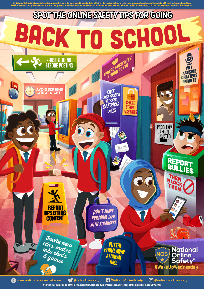 We are looking forward to welcoming everyone back tomorrow morning. Here is a 'back to school' guide from National Online Safety. See you all tomorrow!