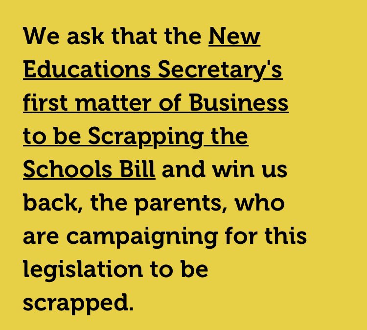 Parents all over ENGLAND are standing up &amp; calling for the schools bill to be scrapped.
#scraptheschoolsbill #stoptheschoolsbill #scrapschoolbill <a href="/trussliz/">Liz Truss</a> <a href="/StopSchoolsBill/">Stop The Schools Bill</a> <a href="/RishiSunak/">Rishi Sunak</a> <a href="/JamesCleverly/">James Cleverly🇬🇧</a> <a href="/dianabarran/">Diana Barran</a> <a href="/nadhimzahawi/">Nadhim Zahawi</a> <a href="/ClaveyBond/">ChristineClaveyBond</a> <a href="/MrsSDalton75/">Sarah Dalton</a> <a href="/educationreima1/">Education@Home</a>