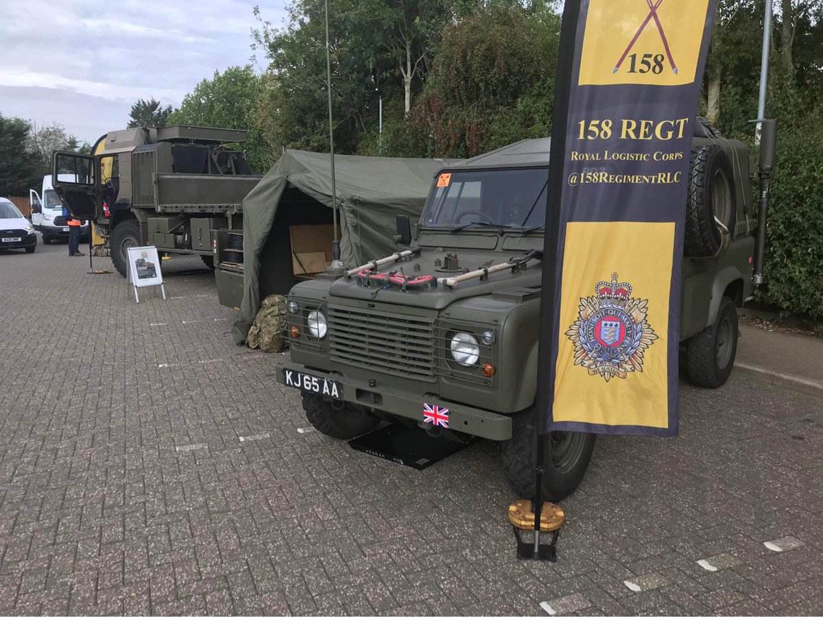 158RegimentRLC's tweet photo. 200 (Peterborough) HQ Sqn Engagement Team are today at the March Armed Forces Fair at the West End Park. If you’re in the area pop along to chat to the team! @FenlandCouncil @peterboroughtel @VisitPeterboro @ArmedForcesDay https://t.co/1joGyY6wlD