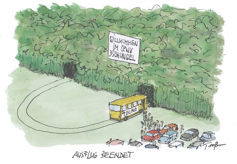 TAltgeld's tweet photo. #ÖPNVDschungel ist klasse, #ÖPNV4free wie in Luxemburg wäre ein gutes Ziel oder zumindest #9Euroticketbleibt, Tolle #Plassmann Cartoon https://t.co/P9KHGeuYhO