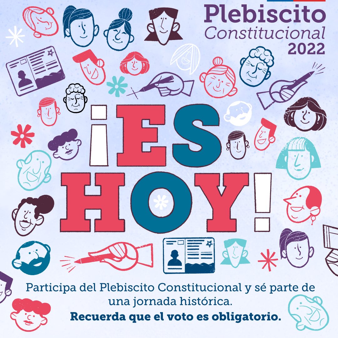 Archivo20222026's tweet photo. Hoy, #TuVotoDecide. Revisa qué necesitas para votar en el #Plebiscito2022 y sé protagonista en esta jornada histórica 🗳️ Más info en https://t.co/dguLM5hiUB https://t.co/Ll8r2zUY8t