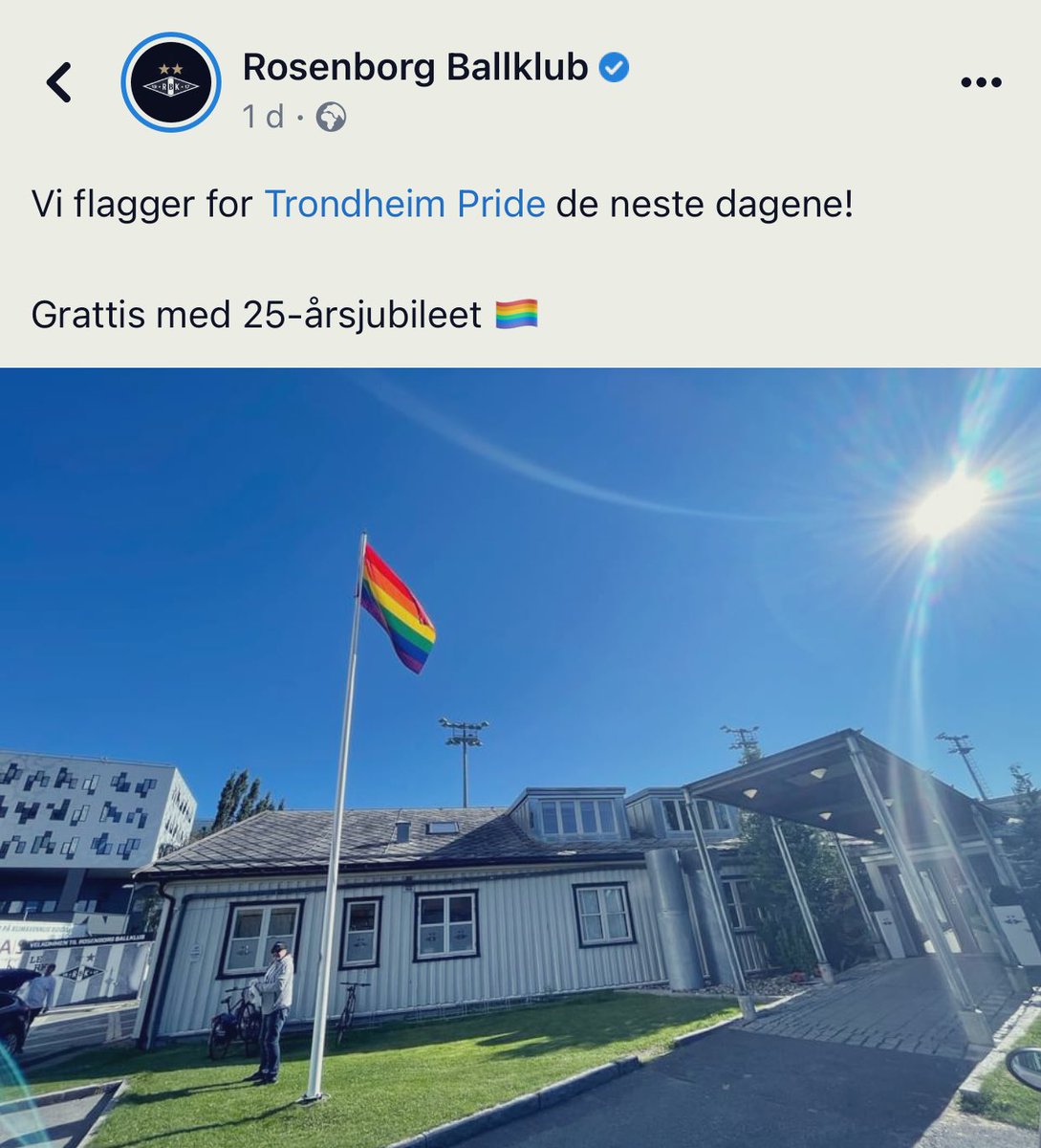 osol's tweet photo. Stor ⭐️ til sosiale medier-teamet hos Rosenborg. 🏳️‍🌈 https://t.co/xMAlR3Col2
