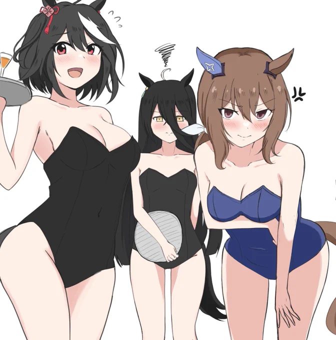 ウマ娘、バニー姿のアドマイヤブラックカフェのラフ… 