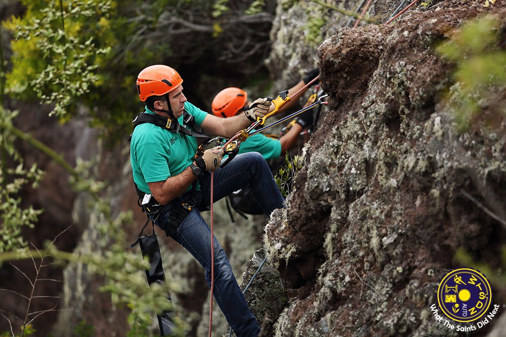 SaintsDidNext's tweet photo. Rope access training this week with the EMD Conservation team, at High Knoll.

#wtsdn #sthelenaisland #ropetraining #sthelenaconservation #ropeaccess #ropework #ropesafety https://t.co/NSil57hADw