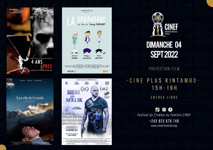 Après la soirée d'ouverture de la 6è édition du Cinef qui, dans une ambiance fiévreuse, a tenu ses promesses le samedi 3 septembre au Palais du Peuple, le marathon se poursuit ce dimanche avec une série de projections des films au Ciné+ Kintambo et à la 7ème Rue Limete Place com.