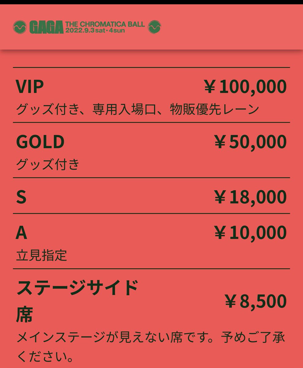 2022年コンサートLADY GAGA VIP席限定グッズ | emprendete.gt