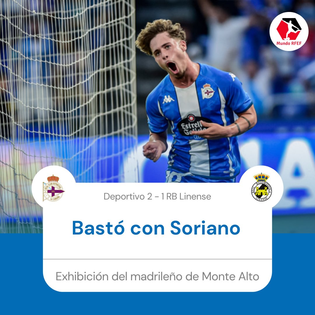💥 Victoria sufrida del <a href="/RCDeportivo/">RC Deportivo</a> en Riazor.

⭐️ <a href="/mar10soriano/">Mario Soriano Carreño 🍍</a> fue la estrella que desbloqueó a un Depor que le volvían a aparecer los fantasmas del pasado

👉🏻 Lee la crónica en nuestra web o descárgate la App de #mundorfef 

#futbol #primerafederación #primerarfef
