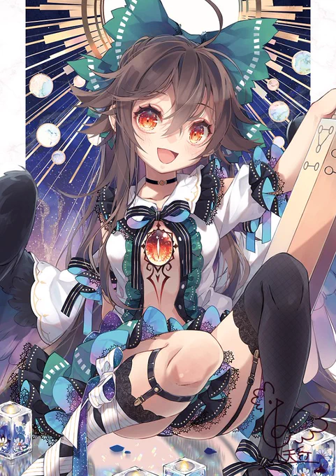 8/31発売の「東方Project 幻想郷の塗り絵」にこちらのお空ちゃと純孤様を掲載していただきました。お絵かきの秋、ぜひぬり絵チャレンジしてみてね! #幻想郷の塗り絵 