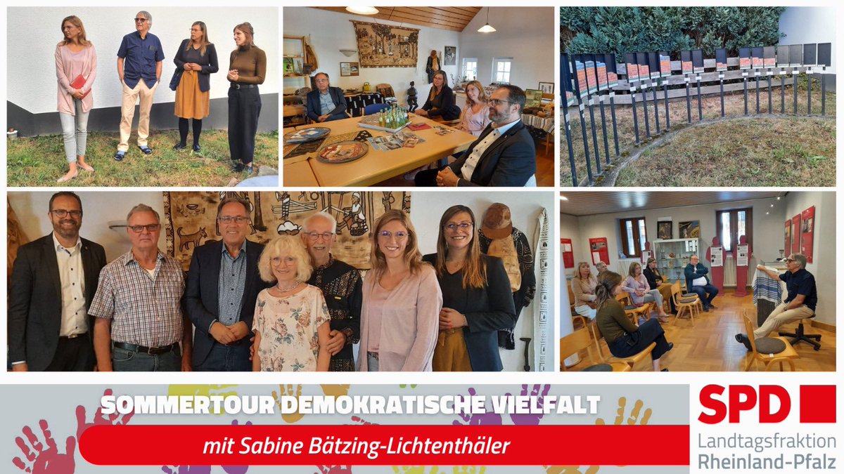 Am europäischen Tag jüdischer Kultur führte die Sommertour #DemokratischeVielfalt Fraktionschefin <a href="/Sabine_Baetzing/">Sabine Bätzing</a> &amp; unsere MdL aus der Region <a href="/Tamara__Mueller/">Tamara Müller</a> zur ehemaligen Synagoge in #Laufersweiler, Heimat des Forst-Mayer Studien- &amp; Begegnungszentrums für Landjudentum. (1/2)