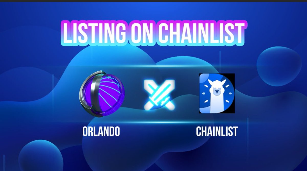 Orlando_Chain's tweet photo. 🎉 ORLANDO CHAIN IS LISTED ON CHAINLIST (https://t.co/dtiF385ZZO) 🎉

To check and add ORL chain on Chainlist, visit 👉 https://t.co/l5wwJCjgYx

PR merged into chainlist: https://t.co/7u0u4DNaua https://t.co/tCEpS2kuSI