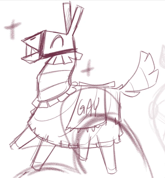 obsessed w/ this loot llama i drew 