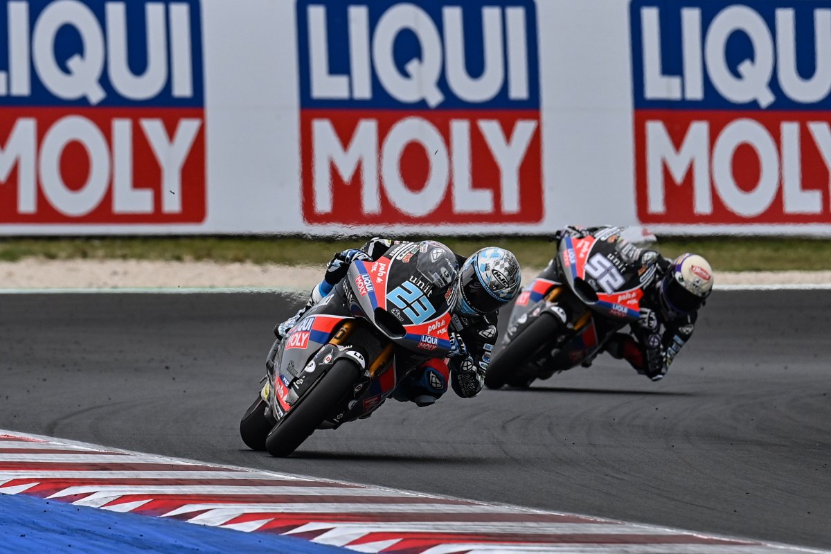 #SanMarinoGP 🏁

🅿1️⃣1️⃣ +27.896

#MS23 with <a href="/IntactGP/">Intact GP</a> score points after a tough weekend at <a href="/circuitomisano/">Misano World Circuit</a> 

#Moto2 continues in 2️⃣ weeks at <a href="/AragonMotorLand/">MotorLand Aragón</a> 
#HJC 
#IXON 
#Alpinestars 
#KALEX 
#PoweredByTriumph 
#HaasKälteTechnik