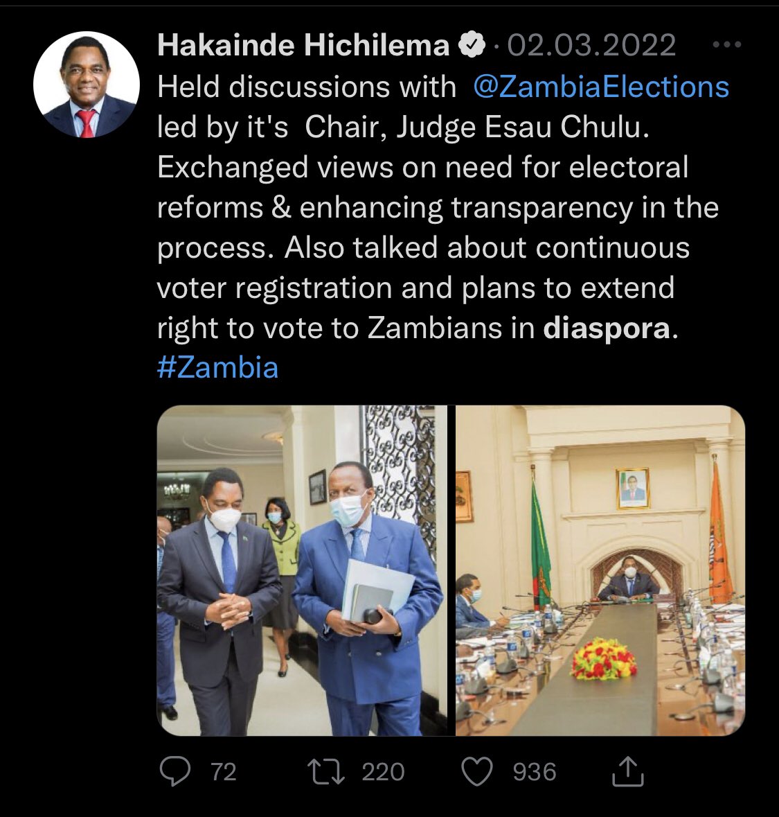 mampara10000's tweet photo. @mhofela_mhofu @HHichilema @joseph_kalimbwe HH thinking about his re-election which looks unlikely.  Time to have a chat the guy who can ensure https://t.co/S1FAWoNYhR