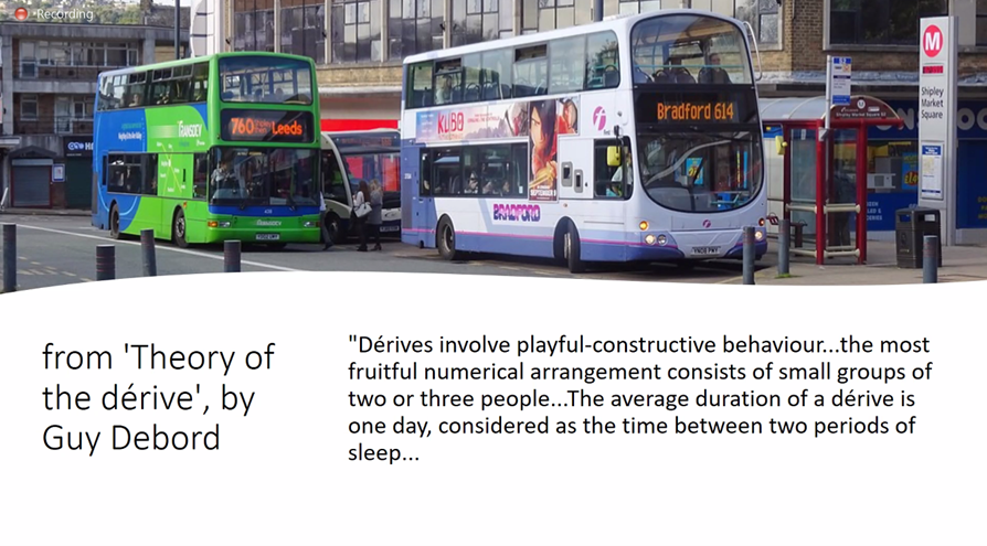 TykePsychoGeog's tweet photo. Now we're hearing from Andrea Capstick - Dayride: an autobus-derive. A trip around West Yorkshire by bus(es). A total of 111 miles. Many lyrical deslights, including Todmorden Hippodrome,
#4wcop22 https://t.co/4BoVq6zjOg